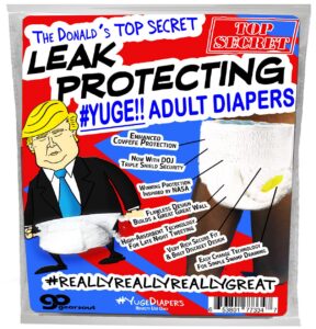 donald’s leak protection adult diaper - funny over the hill gift for men women easter basket stuffer idea disposable