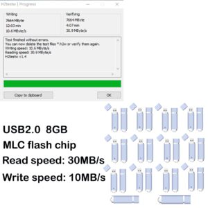 8GB USB Flash Drive 100 Pack 8GB Bulk Pack Thumb Drive 100 Pack 8GB Bulk USB Flash Drives Pen Drive USB Memory Stick USB2.0 Flash Drive 8GB lcwamy(White, no Logo)