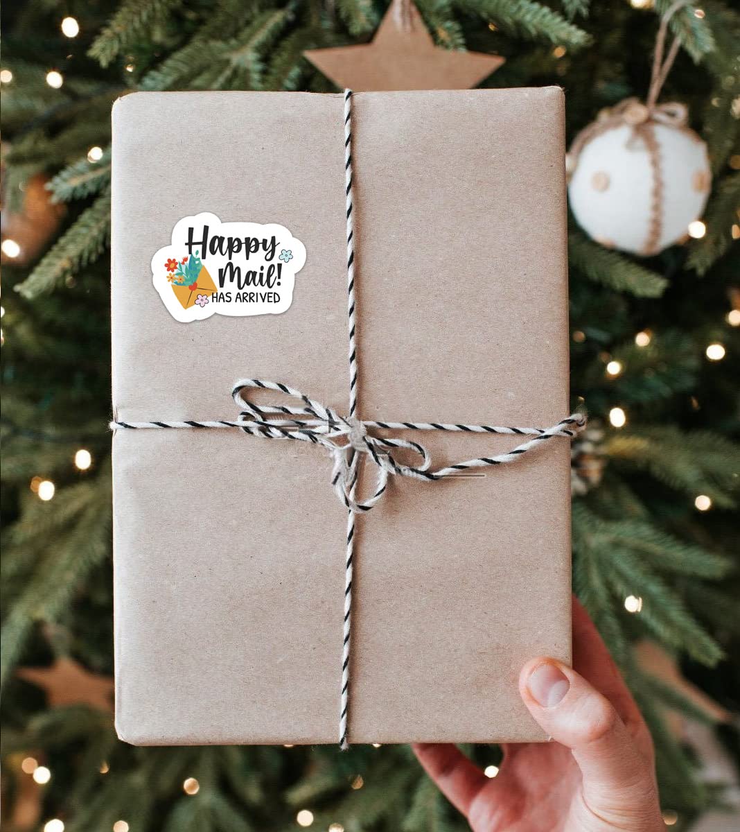 Happy Mail Has Arrived Cute Small Shop Happy Mail Stickers, Online Retailers Small Business Small Shop Thank You Stickers Gift Bags Packages Envelopes Labels, 500 Labels Per Roll