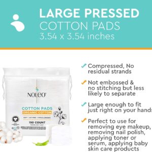 Organic Cotton Pads (450 Count (Pack of 3), Large & Pressed) - Lint Free, Soft, No Hard Edges, 3" 54x3 54