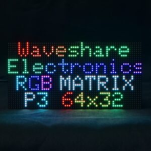 waveshare RGB Full-Color LED Matrix Panel Display Screen 64×32 Pixels 3mm Pitch LED Module Compatible with Raspberry Pi Pico, ESP32, Arduino,2048 Individual RGB LEDs,Adjustable Brightness