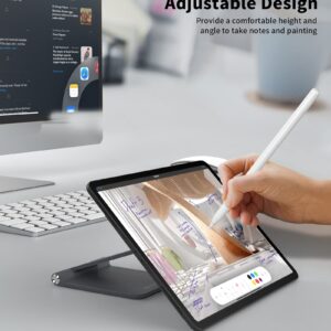 LULULOOK Adjustable Foldable Magnetic iPad Pro Stand, Gray, 12.9"