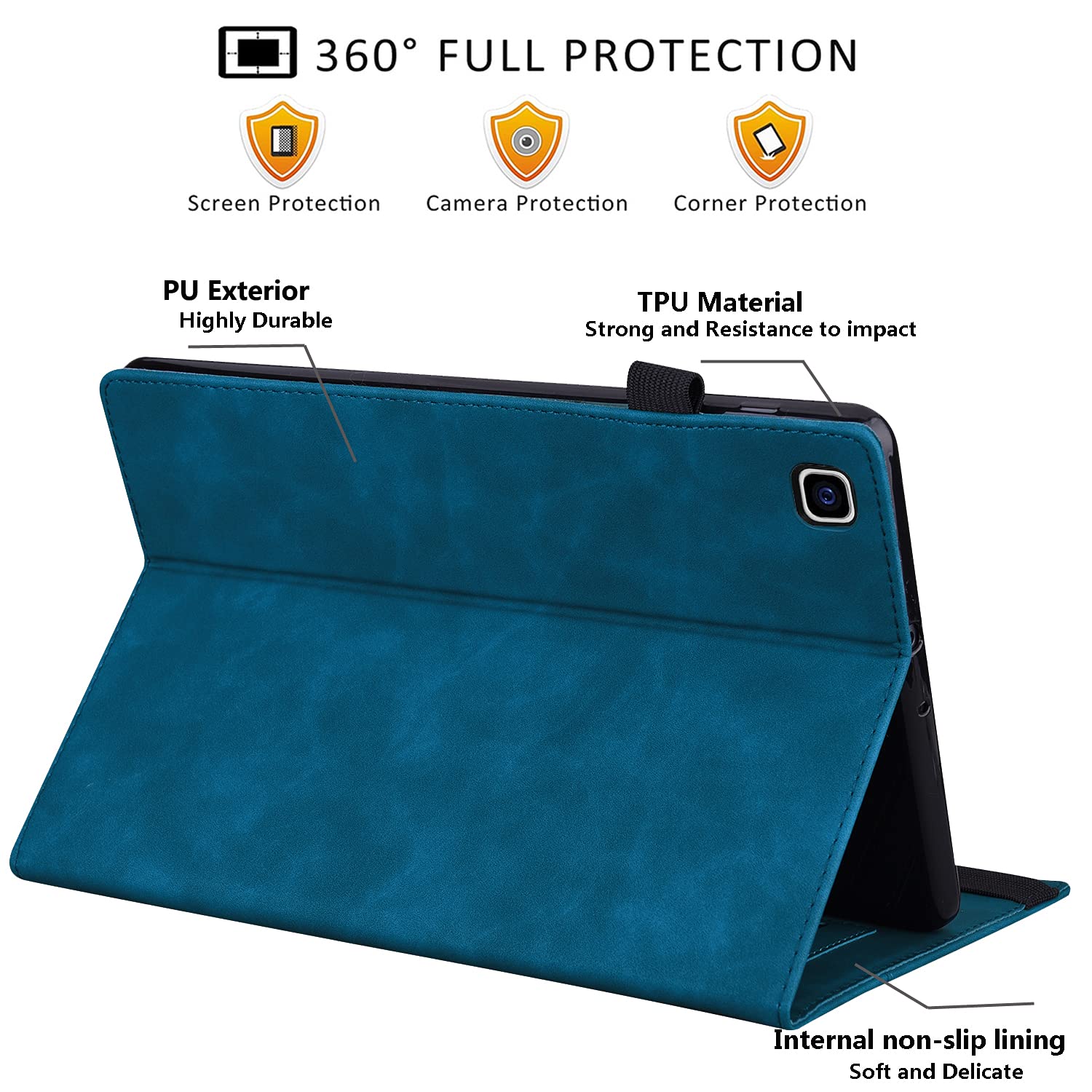 Varohix Lenovo Tab M8 / Tab M8 HD LTE / Smart Tab M8 / Tab M8 FHD Case 8.0 Inch Folio Stand Shell Cover Leather Card Holder Lenovo M8 TB-8505F TB-8505X TB-8505FS TB-8705F TB-8705N,Peacock Blue