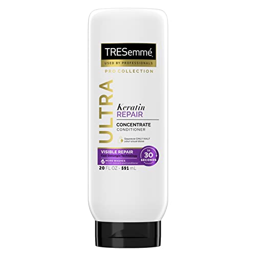 TRESemmé Ultra Keratin Repair Concentrate Conditioner for Damaged Hair, Visible Repair in 30 Seconds, Fast-Detangle Technology and 2X More Washes 20 oz