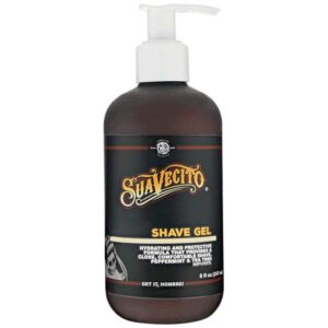 Suavecito Shave Gel 8 oz. Pump Bottle Hydrating & Skin Protective Formula Men's Grooming