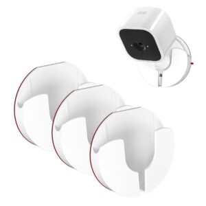 okemeeo adhesive wall mount for blink mini, no drill bracket for blink mini indoor camera, easy to install, 3 pack