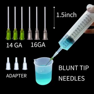 Large Syringes with Tube for Liquid 3 Pack 150ml Plastic Big Syringe with Blunt Needle and Tip Cap, Individual Sterile Sealed