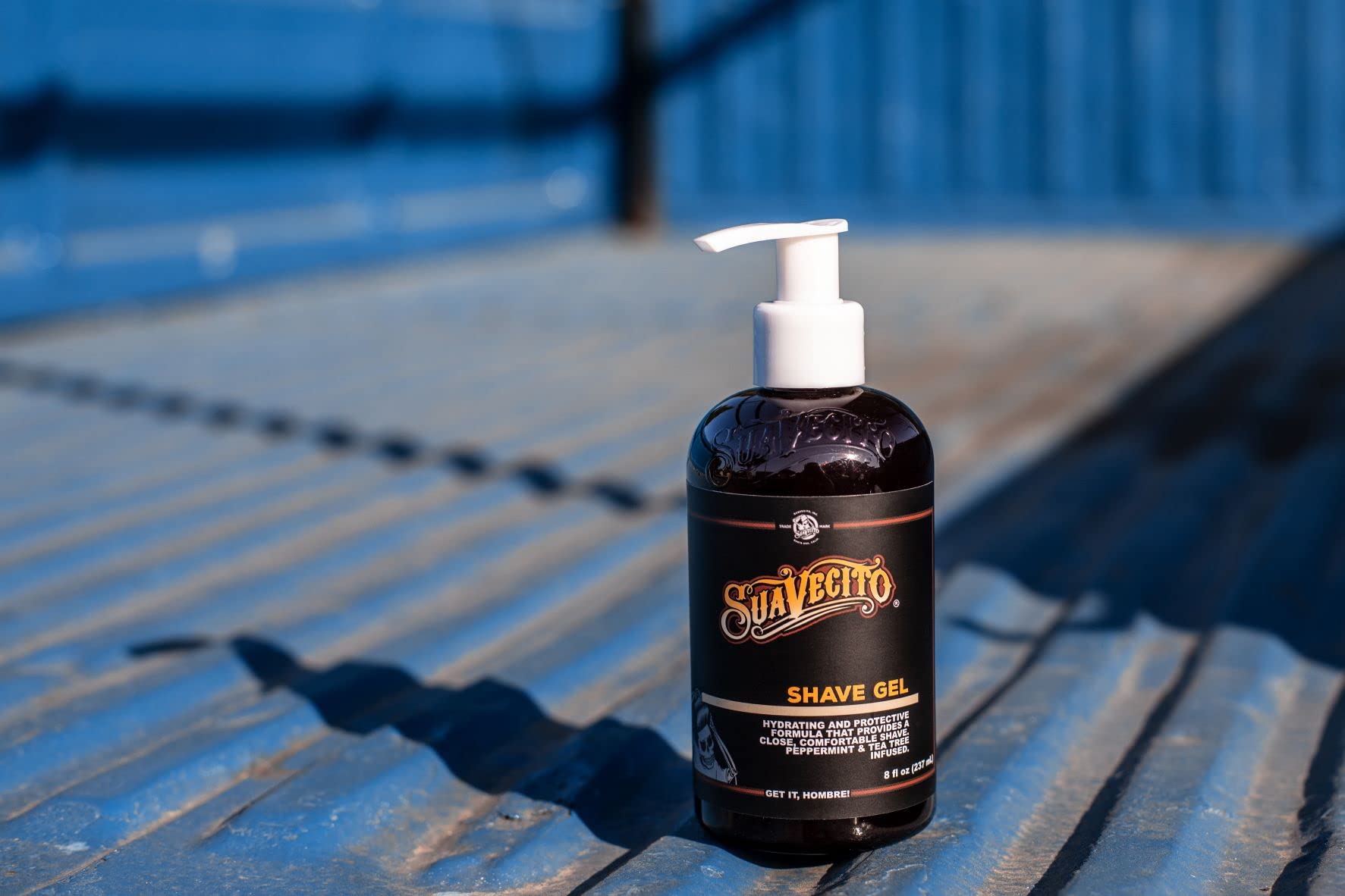 Suavecito Shave Gel 8 oz. Pump Bottle Hydrating & Skin Protective Formula Men's Grooming