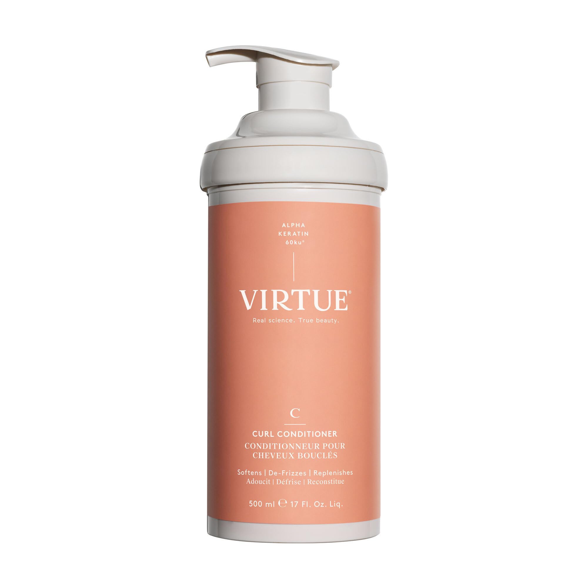 VIRTUE Curl Conditioner with Jojoba Oil, Sulfate Free, Hydrates, Nourishes & Repairs Curly Hair with Frizz Control, Color Safe