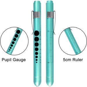 AOICRIE Diagnostic Medical Penlight, Mini Reusable LED Penlight Flashlight Pen Torch, Torch Doctor Nurse Emergency Pen Light with Pupil Gauge and Ruler