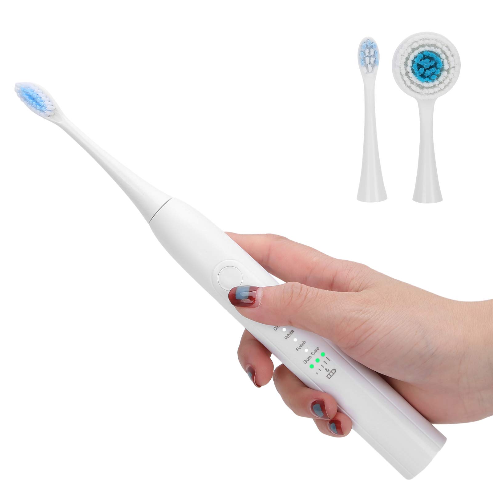 Rechargeable Electric Toothbrush, 4 Modes Electric Toothbrush Multifunctional Whiten Polished for Dental Care