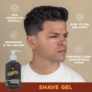 Suavecito Shave Gel 8 oz. Pump Bottle Hydrating & Skin Protective Formula Men's Grooming