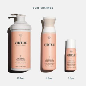 VIRTUE Curl Sulfate Free Shampoo with Jojoba Oil, Hydrates, Nourishes & Repairs Curly Hair with Frizz Control, Color Safe