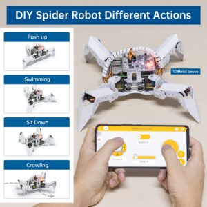 SunFounder Raspberry Pi Ultimate Starter Kit for Raspberry Pi 4B 3B+ 400 with PiCrawler AI Robot kit for Raspberry Pi