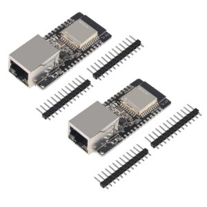 DWEII 2 Pack WT32-ETH01 ESP32 Module Ethernet WiFi Bluetooth Development Board WT32-ETH01 Embedded Serial Port to Ethernet Converter Serial to WiFi&Bluetooth MCU Module