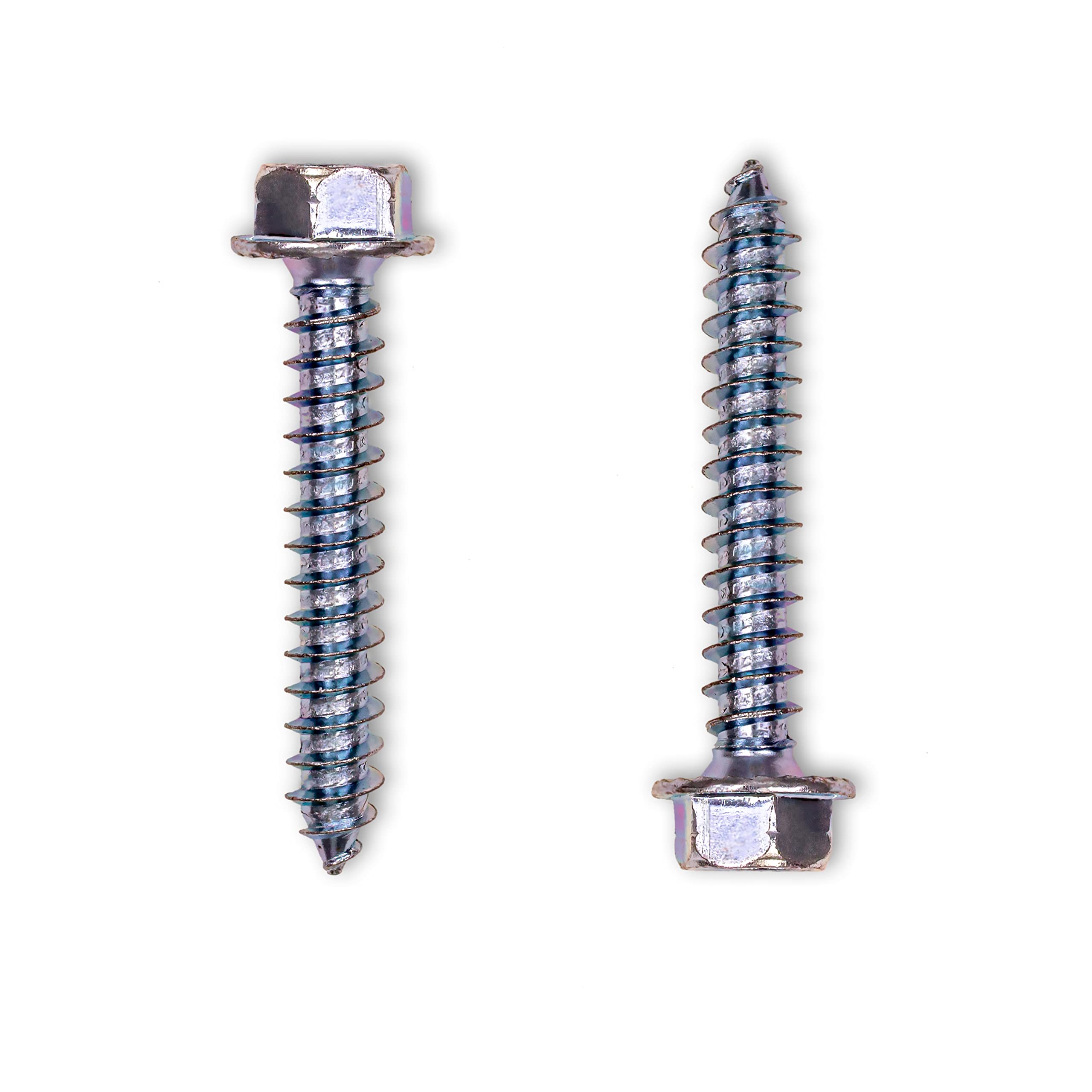 SatelliteSale General Purpose 5/16" Outer Diameter X 2" Long 7/16" Hex Head Lag Bolt Zinc Plated Screws