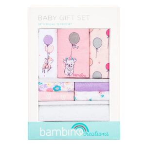 Baby Girl Newborn Essentials Must Haves 12pcs Light Pink Baby Shower Gifts-Receiving Blankets and Baby Bath Essentials Newborn Kit, Newborn Bath Essentials-Machine and Dryer Safe by BAMBINO CREATIONS