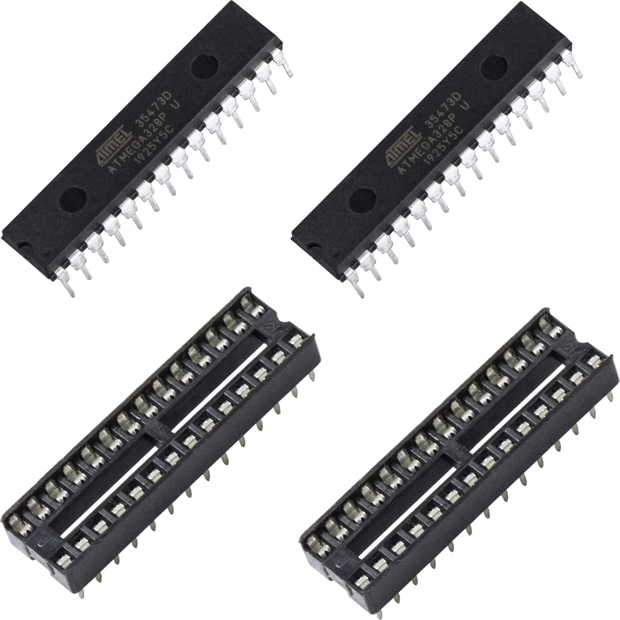 2pcs ATMEGA328P-PU ATMEGA328P with Bootloader and IC Socket Compatible for Arduino