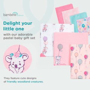 Baby Girl Newborn Essentials Must Haves 12pcs Light Pink Baby Shower Gifts-Receiving Blankets and Baby Bath Essentials Newborn Kit, Newborn Bath Essentials-Machine and Dryer Safe by BAMBINO CREATIONS