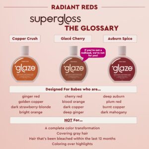 Glaze Conditioning Gloss - Tinted Moisturizer for Vibrant Red/Auburn Hair - Boosts Color, Repairs Damage & Adds Mirror Shine - Glace Cherry, 6.4 oz