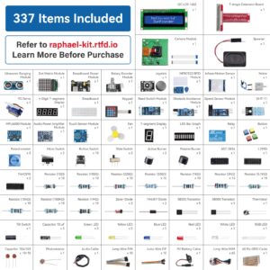 SunFounder Raspberry Pi Ultimate Starter Kit for Raspberry Pi 4B 3B+ 400 with PiCrawler AI Robot kit for Raspberry Pi