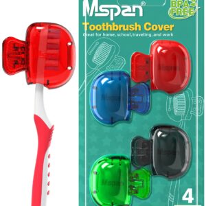 Mspan Electric Toothbrush Cover Cap: Brush Head Protector Cute Plastic Clip Pod - 6 Packs