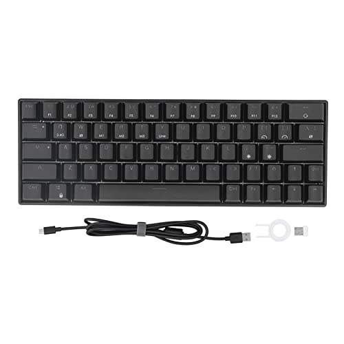 Gaming Keyboard, Triple Mode Computer Keyboard 64 Key Small Portable Ergonomic Design for Office for Gaming for Home(Red Switch)