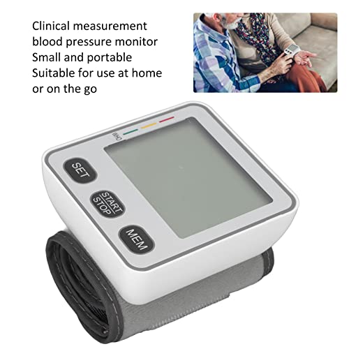 Digital Sphygmomanometer, Voice Function Simple Operation LCD Display Blood Pressure Monitor for Travel