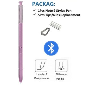 Galaxy Note 9 S Pen (WithBluetooth) Replacement for Samsung Galaxy Note 9 N960 All Versions Stylus Pen with Tips (Purple)