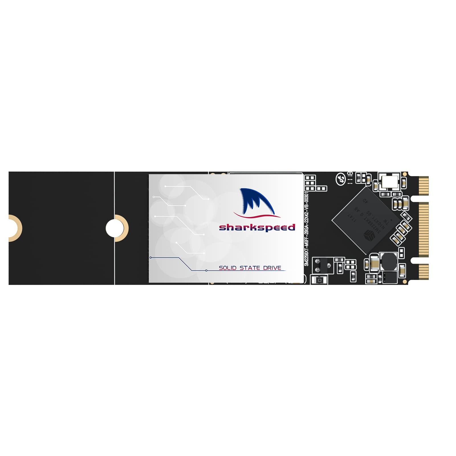 128GB Internal SSD M.2 2280 NGFF SHARKSPEED Plus 3D NAND SATA III 6 Gb/s,Internal Solid State Drive for Notebooks Desktop PC (M.2 2280 128GB)