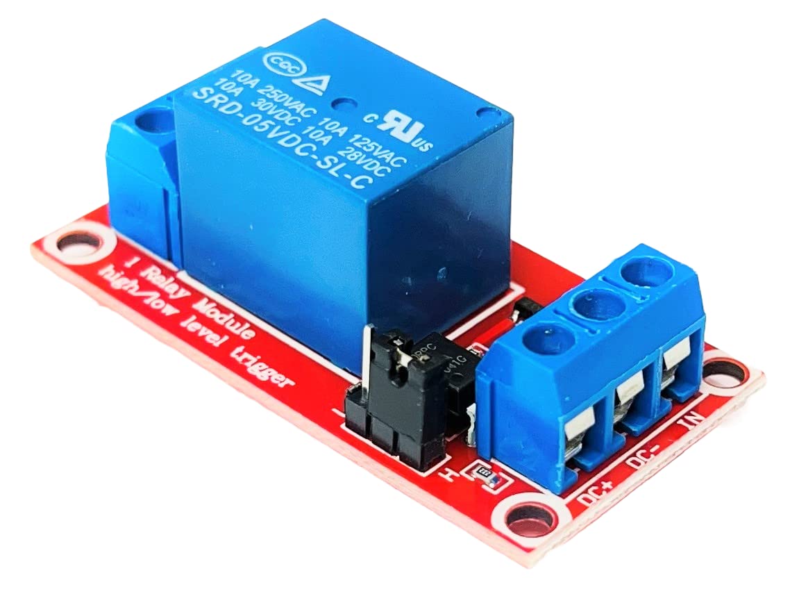 DIYables 3pcs Relay Module for Arduino, ESP32, ESP8266, Raspberry Pi, 1 Channel, 5V, High/Low Level Trigger