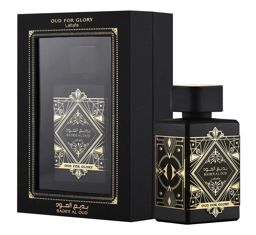 Lattafa Fakhar 3-Piece Set for Unisex, (3.4 Oz Bade'e Al Oud For Glory+ 3.4 Oz Ana Abiyedh Rouge + 3.4 Oz Maahir Black Edition)