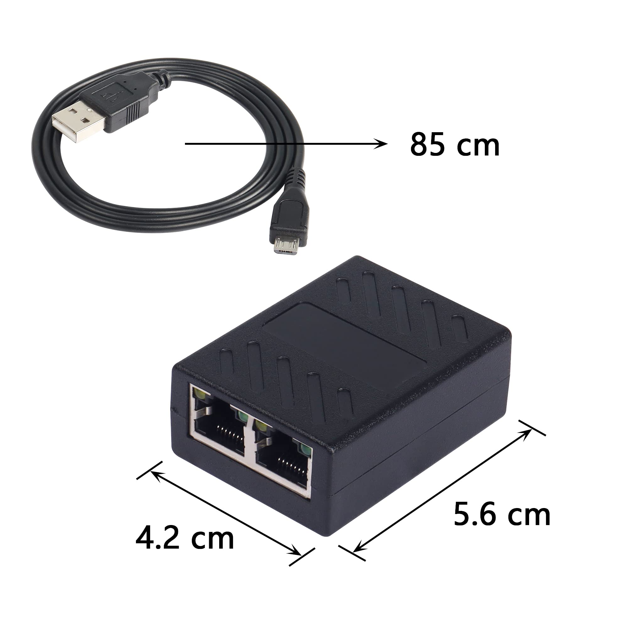 SinLoon RJ45 Splitter Adapter, Ethernet Cable Splitter, RJ45 Network Extension Connector,Two Devices Share The Internet at The Same Time.