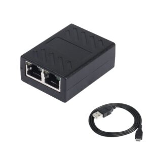 sinloon rj45 splitter adapter, ethernet cable splitter, rj45 network extension connector,two devices share the internet at the same time.