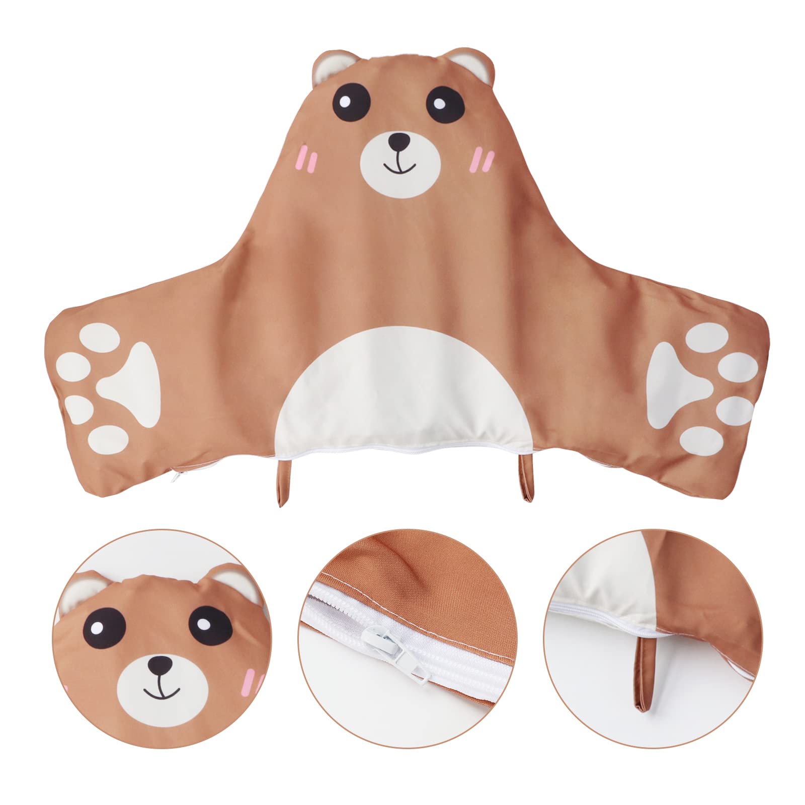 High Chair Cushion, for IKEA High Chair Cushion, Cushion High Chair, for IKEA Highchair Cushion for IKEA Antilop Highchair, Built-in Inflatable Cushion, Baby Sitting More Comfortable (Brown Bear)