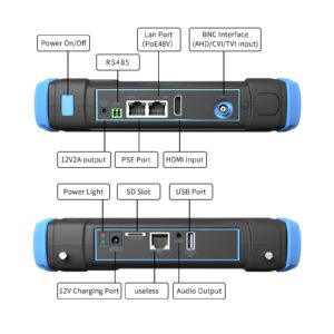 5.5 Inch CCTV Tester-Support up to 6K IP Camera Test- AHD, TVI, CVI & CVBS Analog Camera Test-RJ45 Cable Pair Tester with PoE/IP Discovery/HDMI in/Built in WiFi/PTZ…