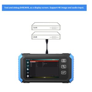 5.5 Inch CCTV Tester-Support up to 6K IP Camera Test- AHD, TVI, CVI & CVBS Analog Camera Test-RJ45 Cable Pair Tester with PoE/IP Discovery/HDMI in/Built in WiFi/PTZ…