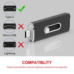 JOIOT 128GB USB C Flash Drive Dual USB 3.0 Flash Drive Type C + USB A Portable Type-C Flash Drive 2-in-1 USB-C Thumb Drive for Smartphone Tablet Computer Mac iPhone Black