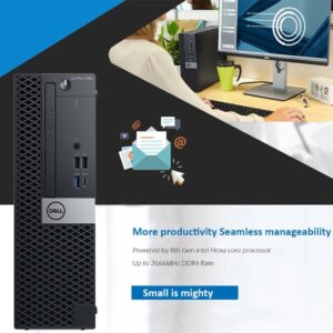 Dell Optiplex 7060 SFF Desktop Computer PC | Intel 8th Gen i7-8700 (6 Core) | 16GB DDR4 Ram 512GB NVMe M.2 SSD | Built-in WiFi 6E & Bluetooth 5.2 | Windows 11 Pro | Wireless Keyboard & Mouse(Renewed)