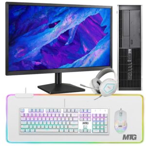 hp elite desktop computer pc, 3.1 ghz, intel core i5, 8gb ram, 1tb hdd, new mtg 22 inch led monitor, mtg gaming kit, wifi, windows 10 pro (renewed)