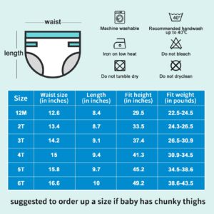 MooMoo Baby 4 Packs Training Underwear Absorbent Vehicle Potty Training Pants for Toddler Boys 2T-7T