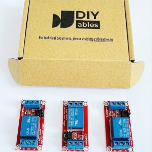 DIYables 3pcs Relay Module for Arduino, ESP32, ESP8266, Raspberry Pi, 1 Channel, 5V, High/Low Level Trigger