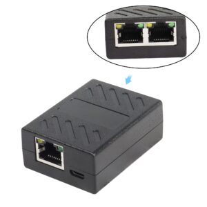 SinLoon RJ45 Splitter Adapter, Ethernet Cable Splitter, RJ45 Network Extension Connector,Two Devices Share The Internet at The Same Time.