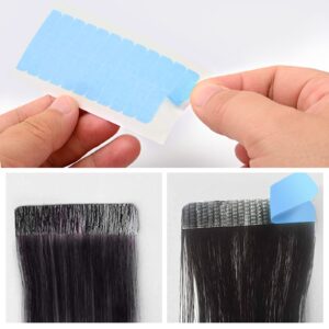 EHDIS Hair Extension Tape Tabs, 9 Sheets Double Sided Replacement Tape Adhesive Hair Extension Tapes with 2PCS Glue Remover Scraper Tool SET (TypeA)