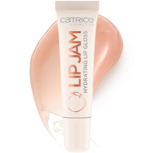 catrice | lip jam hydrating lip gloss | moisturizing, non-sticky, shiny finish | with shea butter, coconut oil, & mango butter | vegan & cruelty free (030 | a little peach of heaven)