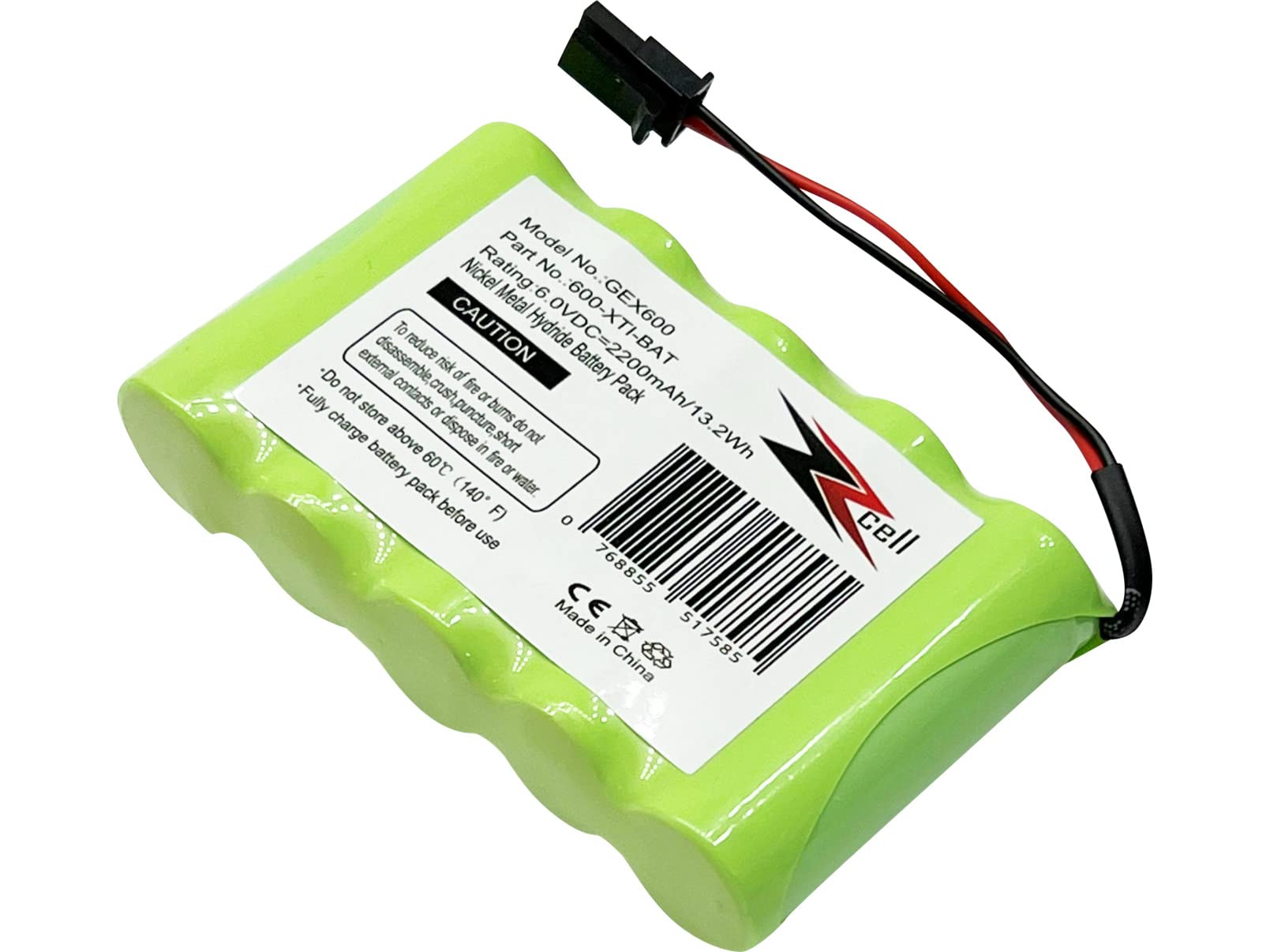 ZZcell® Battery Replacement for GE Interlogix Simon Xti, XTi-5 Alarm Security System 600-XTI-BAT Wireless Control Panel 6V 2200mAh