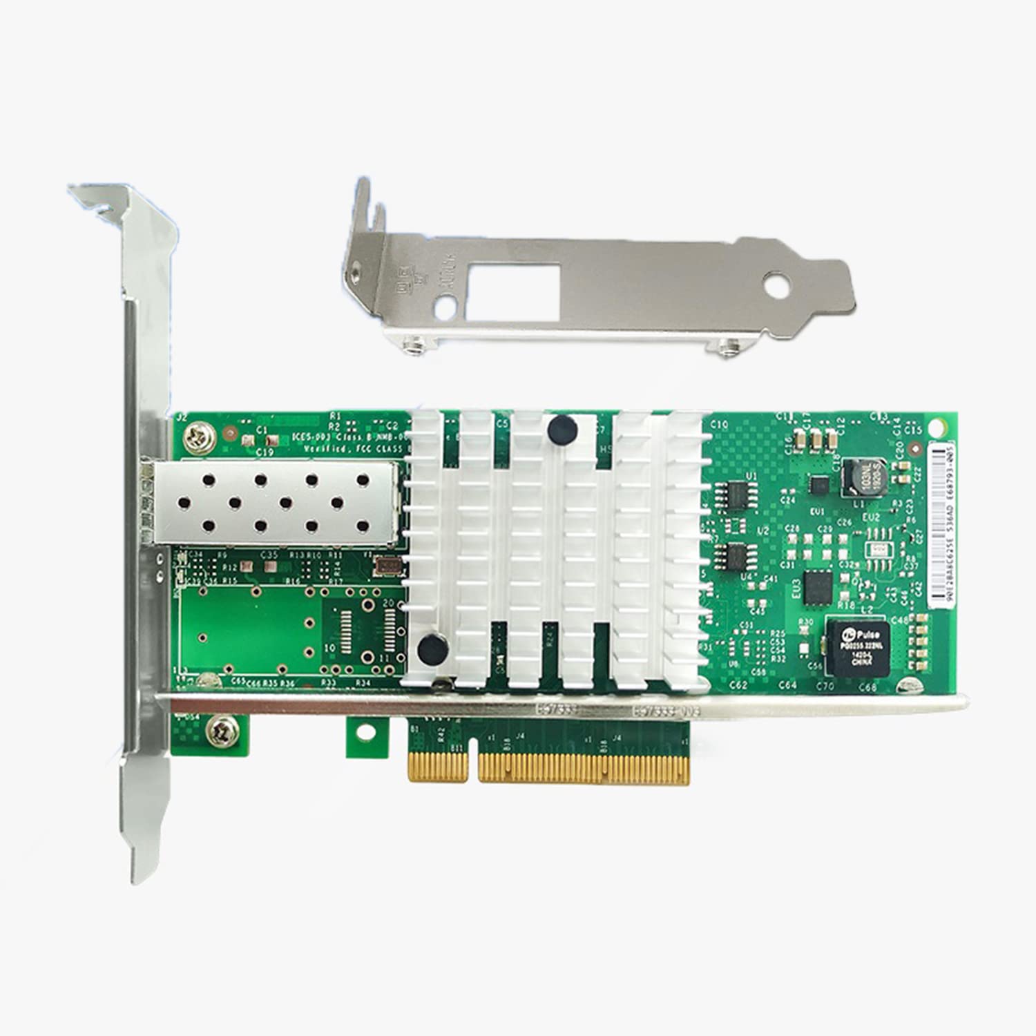 10Gb Network Card Single SFP+ Port PCIE x8 Ethernet Converged Server Adapter NIC Compatible Intel X520-DA1 82599EN Chip Support Windows 7/8/10/11/Visa,Server/Linux/VMware