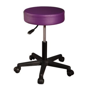 pneumatic swivel/rolling massage stool purple