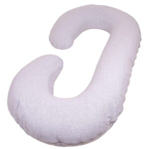 bed buddy full body pillow and c-shape pregnancy pillow - maternity support pillow, gray