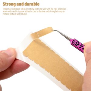 EHDIS Hair Extension Tape Tabs, 9 Sheets Double Sided Replacement Tape Adhesive Hair Extension Tapes with 2PCS Glue Remover Scraper Tool SET (TypeA)